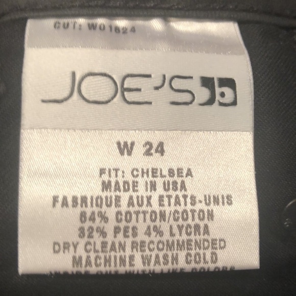 JOE’S Chelsea Fit Black Skinny Jeans w/ Fiona Wash Size 24 - Picture 8 of 9